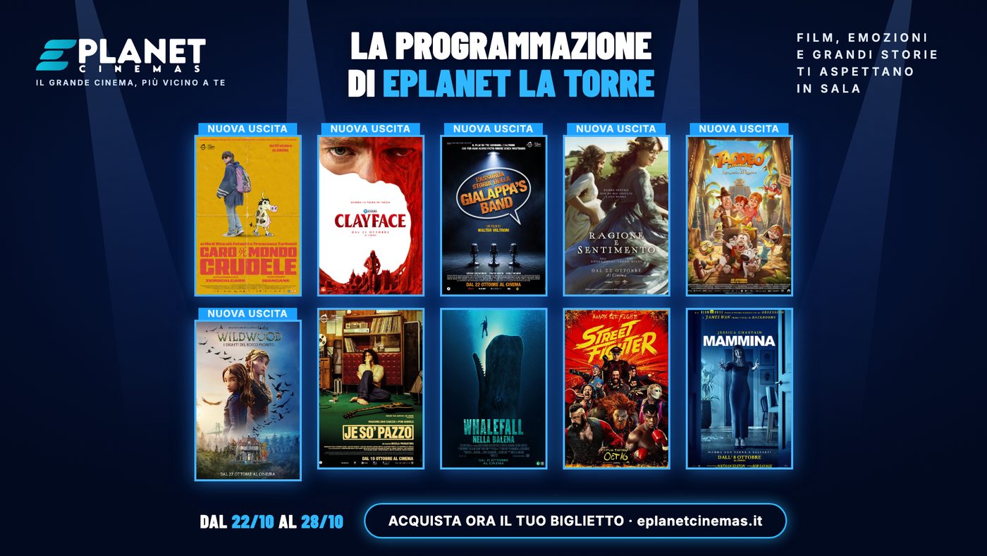 Ledwall di La Torre: la programmazione della settimana con le locandine
